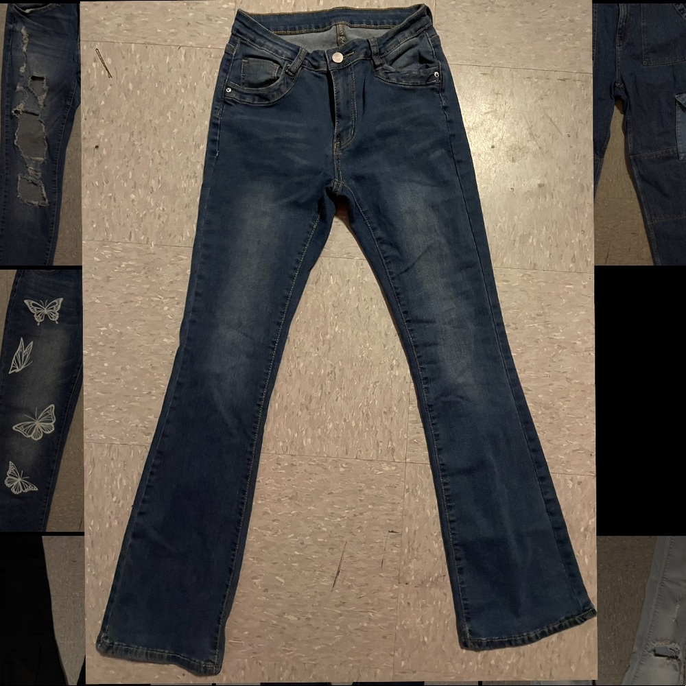 skinny blue jeans